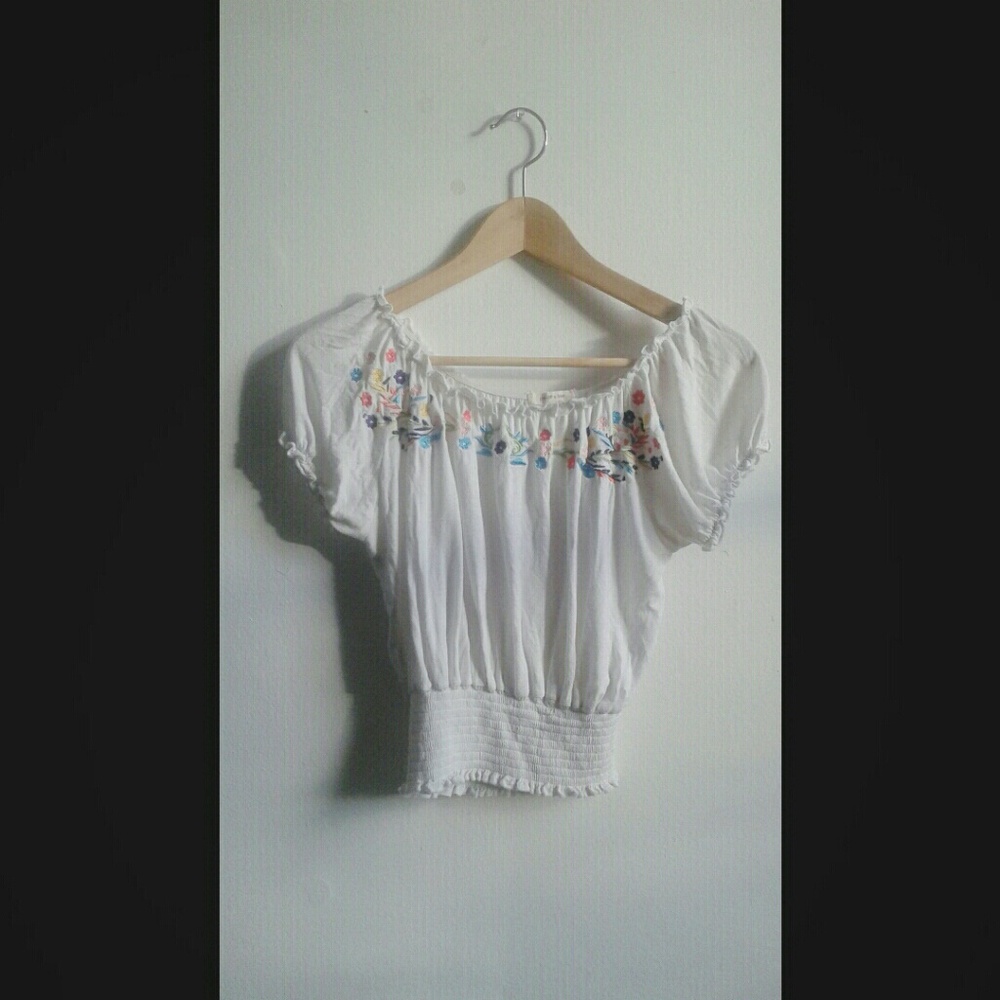 Paper + Tee white summer blouse